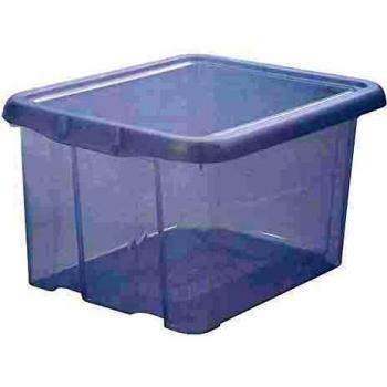 Bac de rangement avec couvercle 18 l 383 x 31 x 22 cm naturel EDA