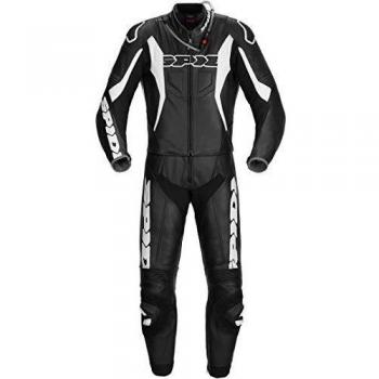 Tuta Divisa In Pelle Spidi Sport Warrior Touring Nero Bianco, taglia 46