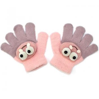 Gants d'hiver en imitation cachemire pour enfants 3-6 ans, 13x7cm