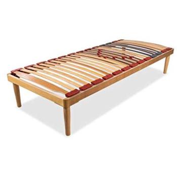 Rete Dynamic 80x200 Faggio con Doghe Basculanti e Supporto Lombare