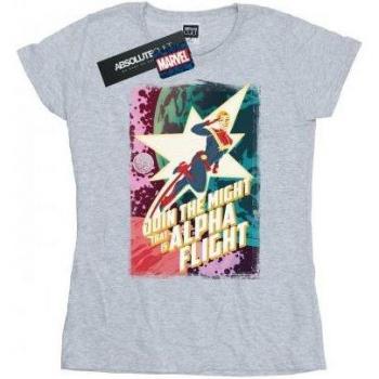 Marvel Damen Captain Marvel Alpha Flight Shirt L