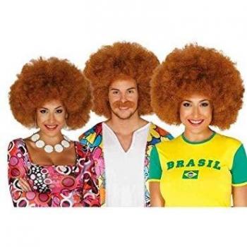 Frangia Afro Riccia Castana Hippie Clown