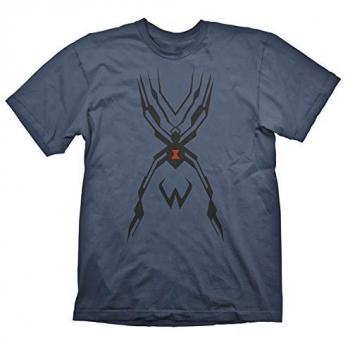 Widowmaker Tattoo Overwatch T-Shirt Grey Size S 100% Cotton Jersey
