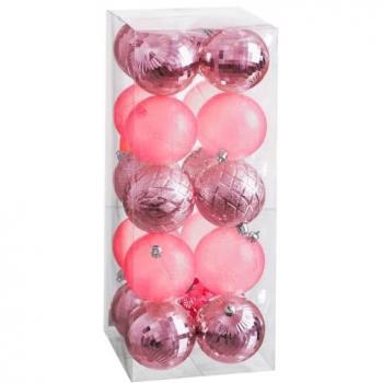 Bolitas de Navidad Rojo 8x8x8 cm – Pack de 20 (Bigbuy)