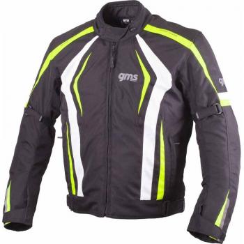 GMS Pace Giacca Moto Tessile Nero Bianco Giallo 2XL