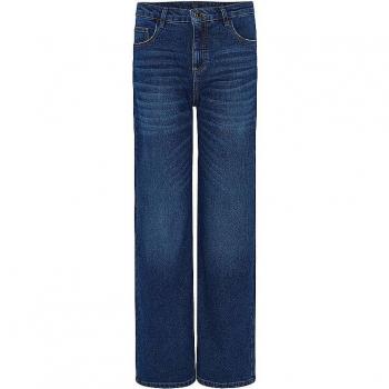 OPUS Wide Leg Jeans MARLI Blau 36/L31 mit Kontrastnähten