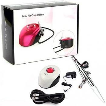 Kit de Aerógrafo Blanco para Pintura Facial y Arte de Uñas