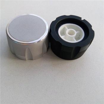 Interrupteur de volume en plastique et aluminium, 2 pièces, 35x20x6mm, argent brillant