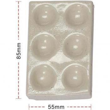 Plaque de réaction blanche, 6 trous en porcelaine, diamètre 15mm, plaque de repérage pour laboratoire
