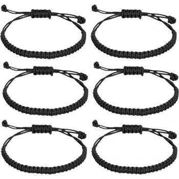 6Pcs Woven Buddha Rope Bracelets for Men and Women