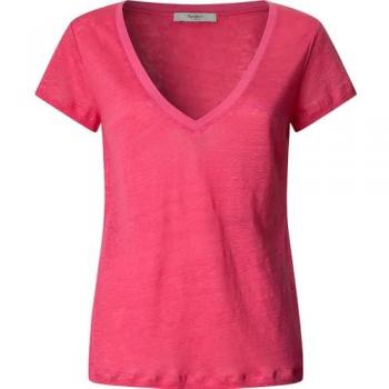 Pepe Jeans Dames V-hals T-shirt Megan Slim Fit