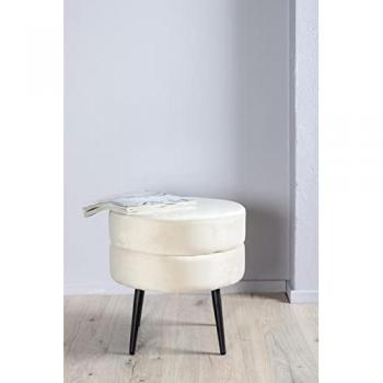 Venture Pouf Noir & Taupe – 40 x 40 x 40 cm