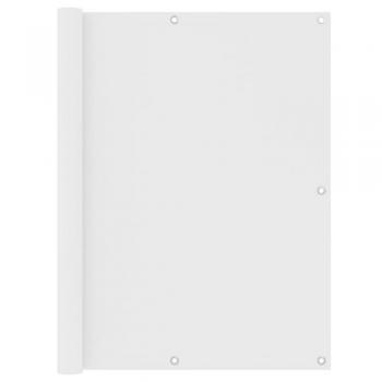 Paravento per Balcone Bianco 120x400 cm Tessuto Oxford