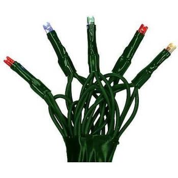 Konstsmide Micro LED-Lichterkette 200 FLG. bunt, grünes Kabel 6355-520
