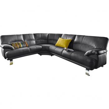 Italienisches Design Ecksofa Cecilia in Schwarz