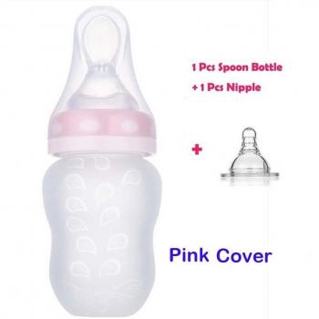 180 ml Silikon Babyflasche mit Löffel und 2 Nippeln