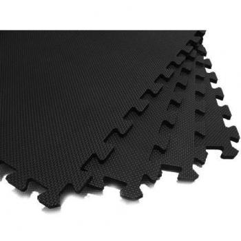 Alfombra Negra Etilvinilacetato Reversible para Juegos y Ejercicio