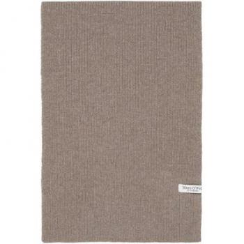 Marc O'Polo Taupe Melange Feinripp Schal für Damen
