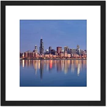 Midnight Sky Chicago Panorama – 8 Framed Art