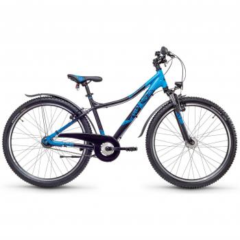 S’Cool TroX Urban 26 – 7‑Gang Laufrad in Schwarz‑Blau matt für junge Fahrer