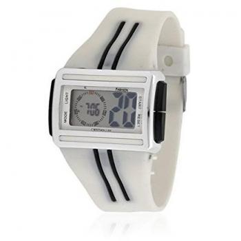 Orologio da uomo di Cristian Lay con banda elastica, tonalità bianca/grigia