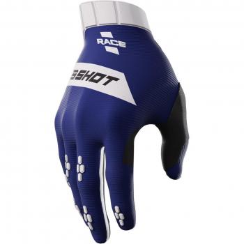 Gants moto cross enfant Shot Race Bleus