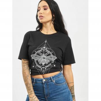 Mister Tee Damen Motte T-Shirt in Schwarz (Größe XS)