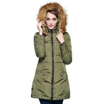 Giacca d'Inverno Orolay Donna in Piumino Trapuntato e Pelliccia Finta
