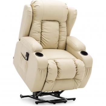 Caesar Dual Motor Riser Recliner Leather Armchair