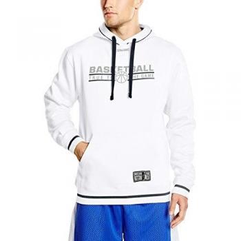 Spalding Herren Kapuzenpullover XXL – Weiß mit Marineblau Details