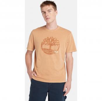 Timberland Men's Merrymack River Garment Dye Graphic Tee Tan, Size: S