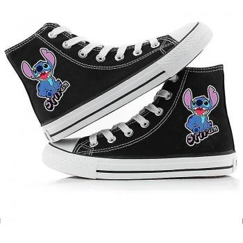 Zapatillas Altas Disney Stitch para Parejas Niños y Niñas Negro 36