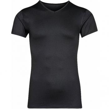 T-shirt noir col en V Mey M