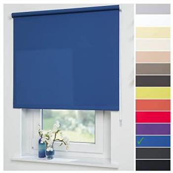 Fensterrollo, Kettenzug, 180 x 62 cm, dunkelblau