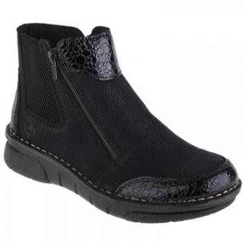 Botas Rieker negras, botines de invierno mujer 36