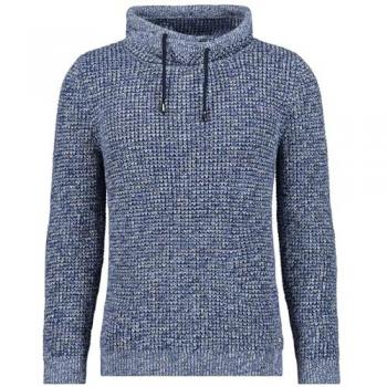RAGMAN Herren Pullover blau unifarben aus Baumwolle