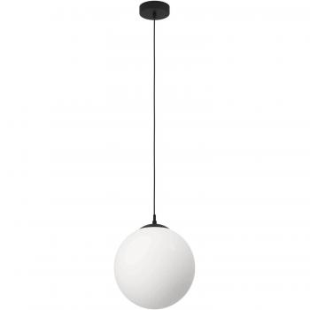 EGLO Rondo Black Opal Glass Globe Minimalist Pendant Light IP20 Ø 30 cm