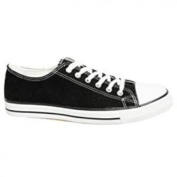 Black LTSA Canvas Slip‑On Trainer for Women, Size 10