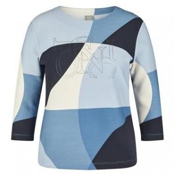 RABE All‑Over Print T-Shirt 3/4‑Arm – Glitzerakzente