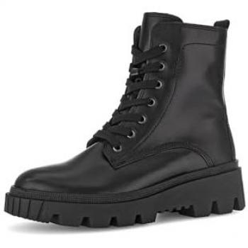 Elegante Gabor Stiefelette F-Weite 51.821 Schwarz Leder Damen Größe 41
