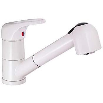 Mitigeur lavabos/douches blanc compact