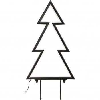 LED Weihnachtsbaum BONETTI Tanne, schwarz, 25cm x 40cm, aus Kunststoff und Metall