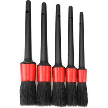 5Pcs Set of Soft Hair Brushes for Car Cleaning