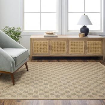 Tori Outdoor-Inn Jute-Look Checkered Rug