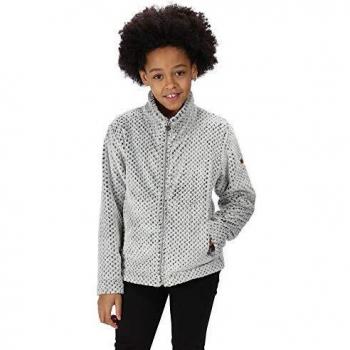 Regatta Kerala Kinder‑Velours‑Fleece XXL Small – Durchgehend Reißverschluss – Hell-Vanilla