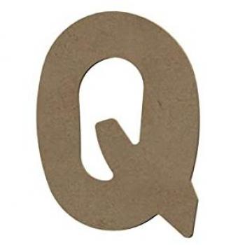 Artigianato Letterario Q 7 cm Marrone