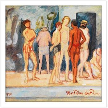Faber Du Faur – “Bath House Impressionism” | 16 Square Picture (White Frame)