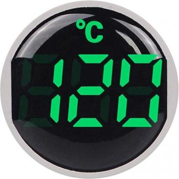 22mm Round Mini Digital Thermometer AC 50-380V -20 to 120 °C