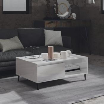 Mesa de Centro Elegante 90x60x35 cm Branca Brilhante