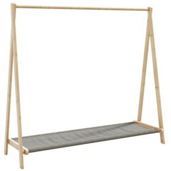 VidaXL Bamboo Clothes Rack with Shelves 106x34x102 cm